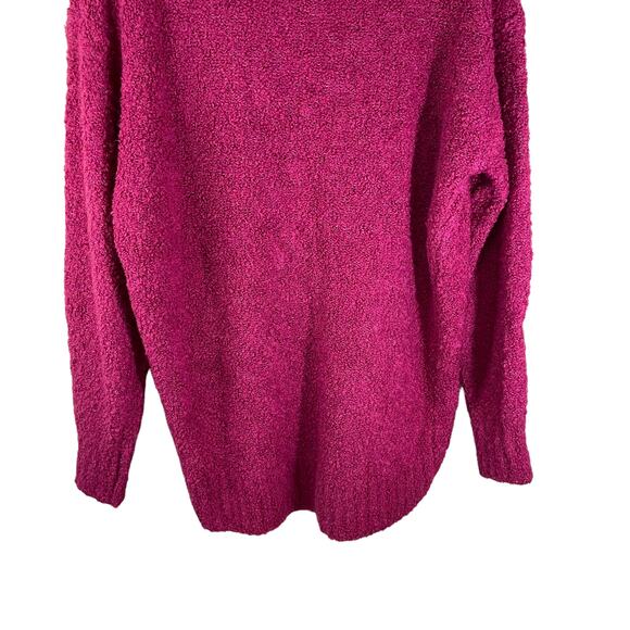 GAP Women's Merino Wool Blend Cowl Neck Sweater Hot Pink XS Coquette Cozy Core - Picture 4 of 6
